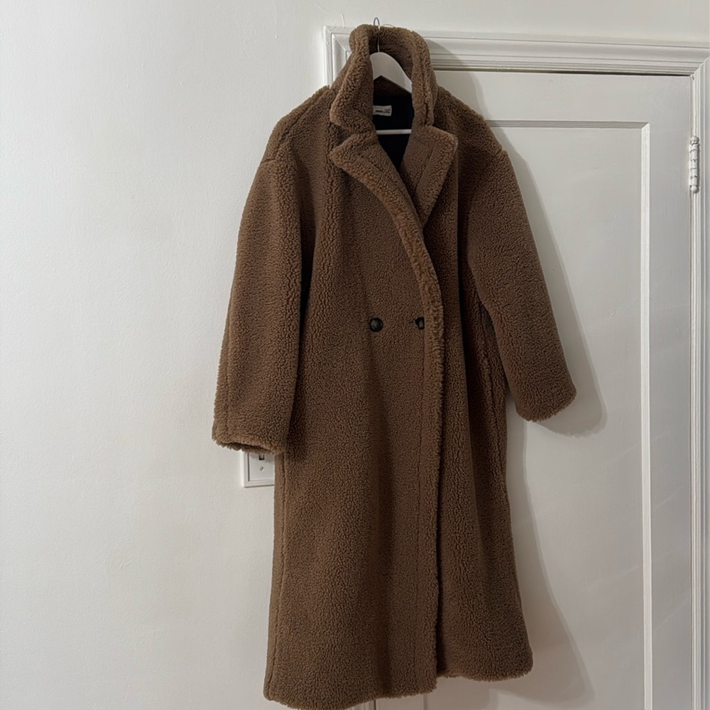 Mango Brown Teddy Jacket